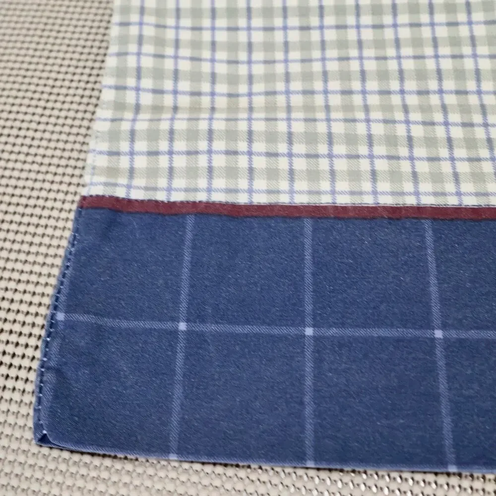 WestPoint Stevens Pillowcase Standard Plaid Check Cotton Blend USA